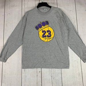 Lebron James Los Angeles Lakers NBA‎ XL Pacific Pullover Sweater Gray New Youth